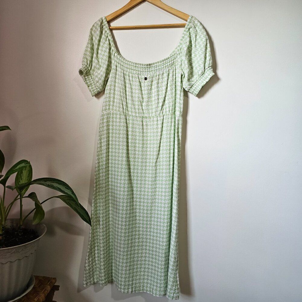 Never Worn Roxy Houndstooth Pattern Milkmaid Styl… - image 2